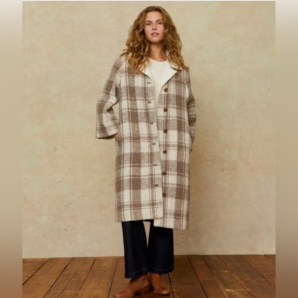 [SOLD] Christy Dawn Eleanor Coat in Oat Plaid